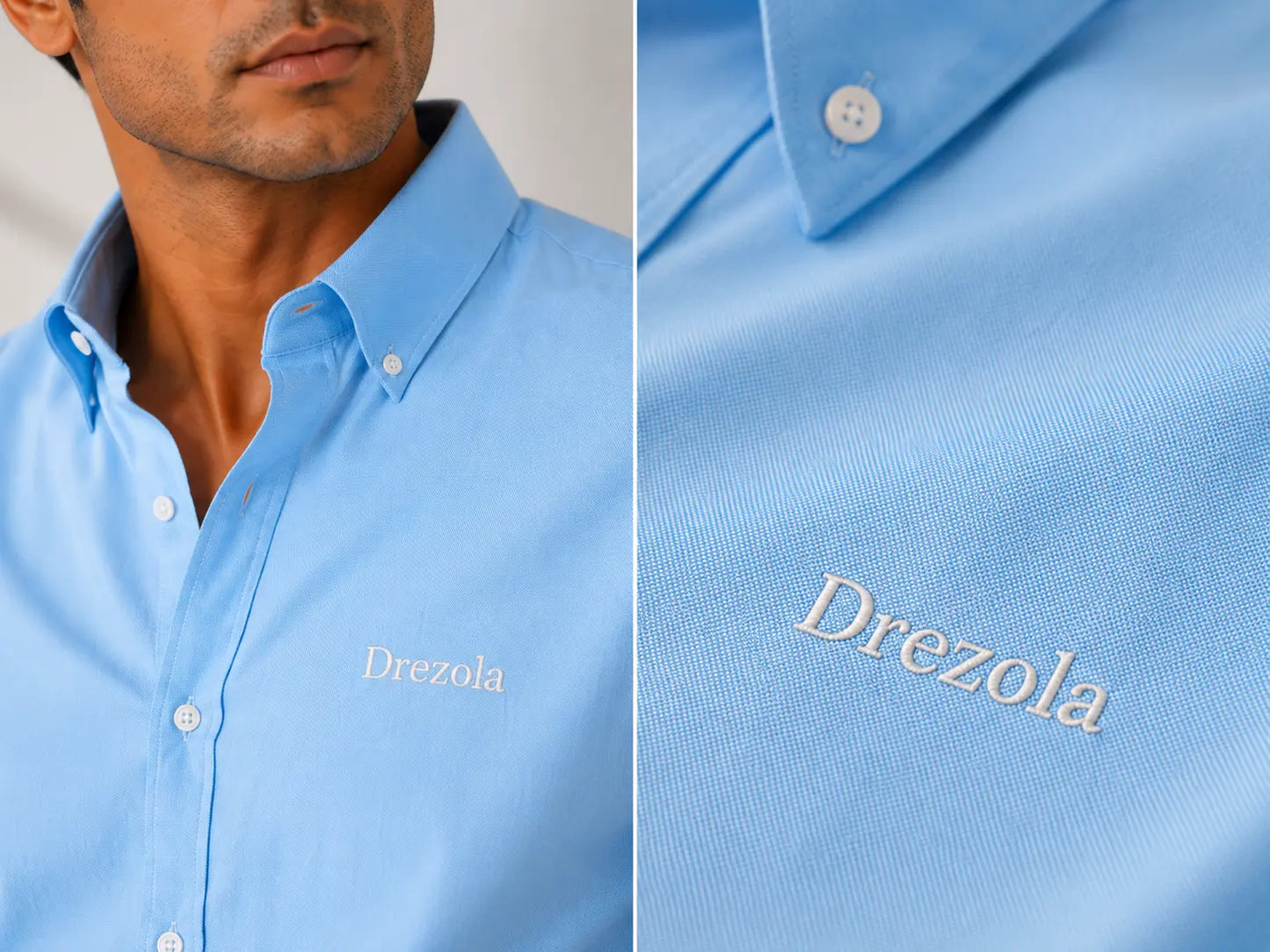 Men Sky Blue Casual Shirt | Premium Cotton Blend Shirt for Men
