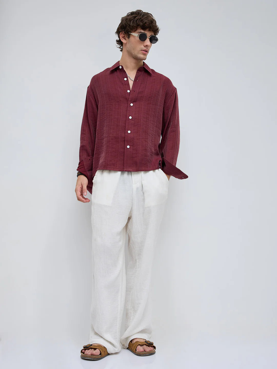 Drezola Maroon Wine Shirt for Men | Best Casual Shirt for Men