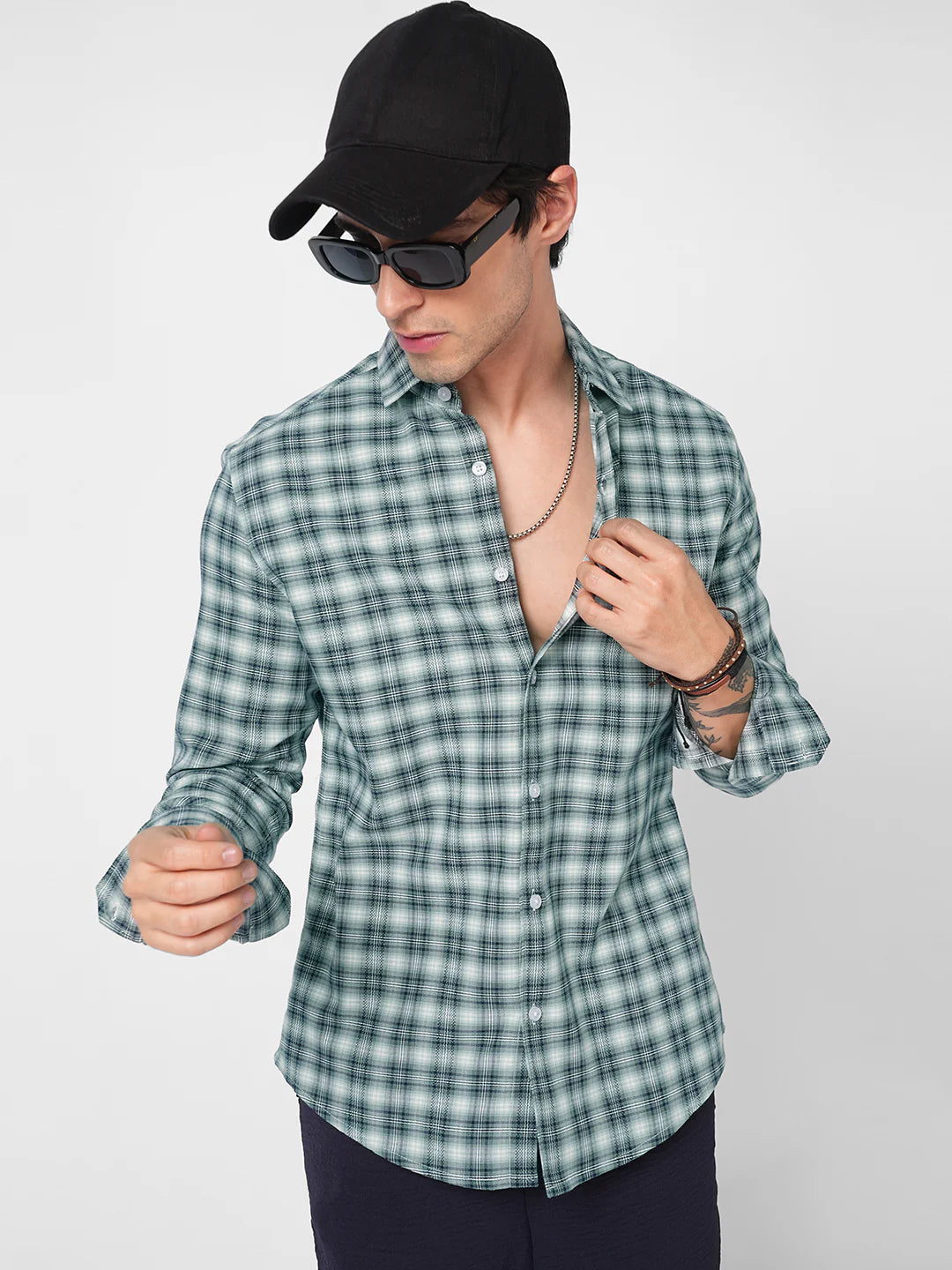 Drezola Best Green Check Shirt for Men | Best Casual Shirt for Men
