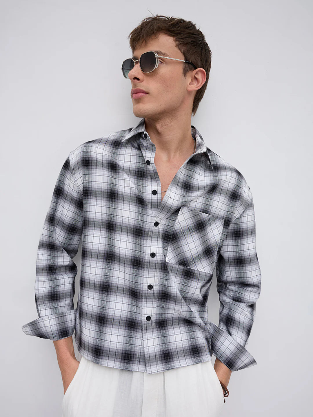 Drezola Best White Striped Shirt for Men | Best Casual Shirt for Men
