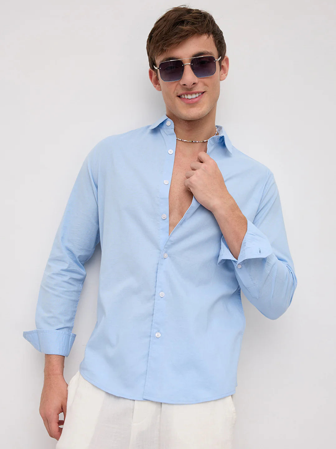 Drezola Light Blue  Casual  Shirt for Men | Best Casual Shirt for Men