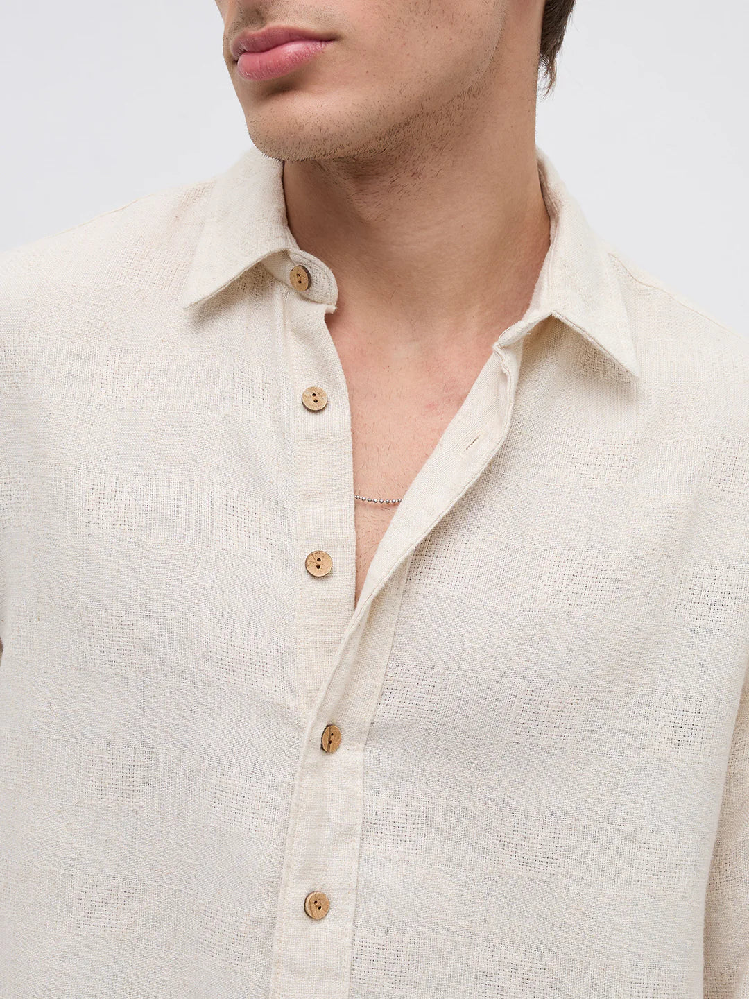 Drezola Cream Linen Shirt for Men | Best Casual Shirt for Men