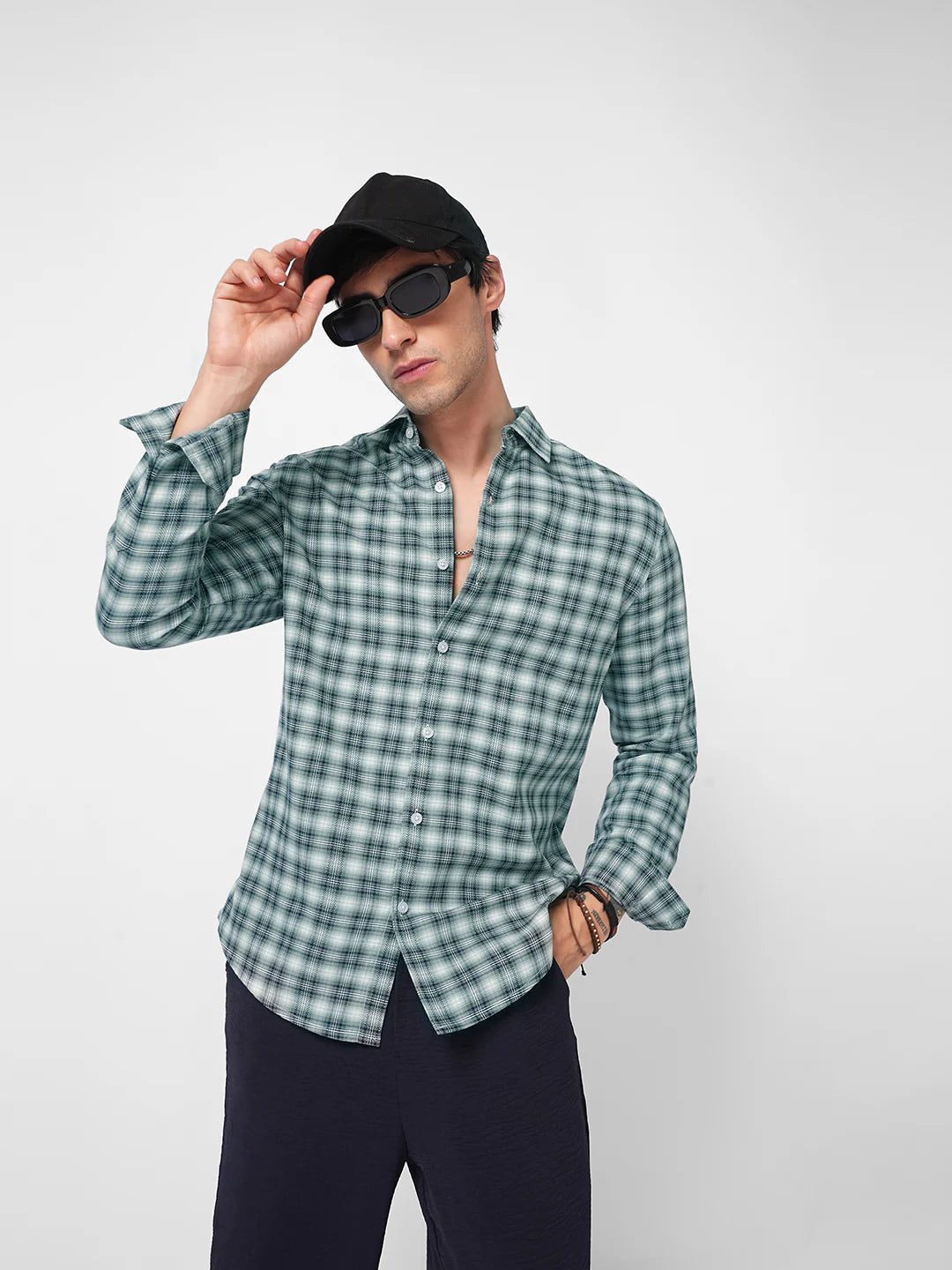 Drezola Best Green Check Shirt for Men | Best Casual Shirt for Men