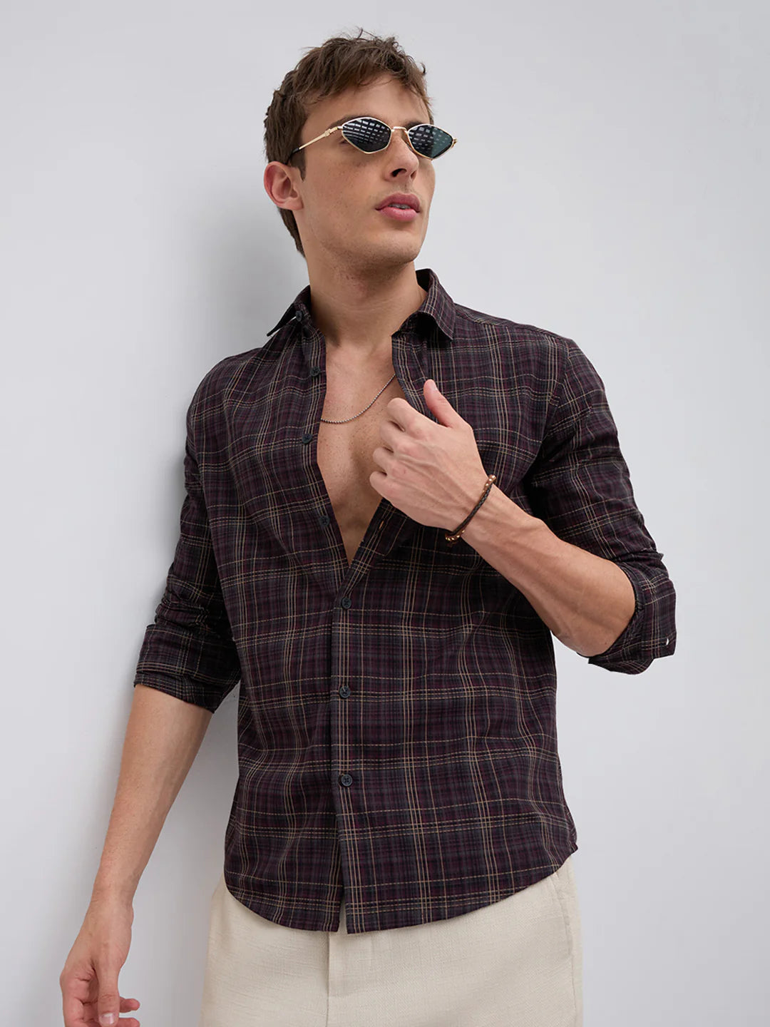 Drezola Dark Checked Shirt for Men | Best Casual Shirt for Men
