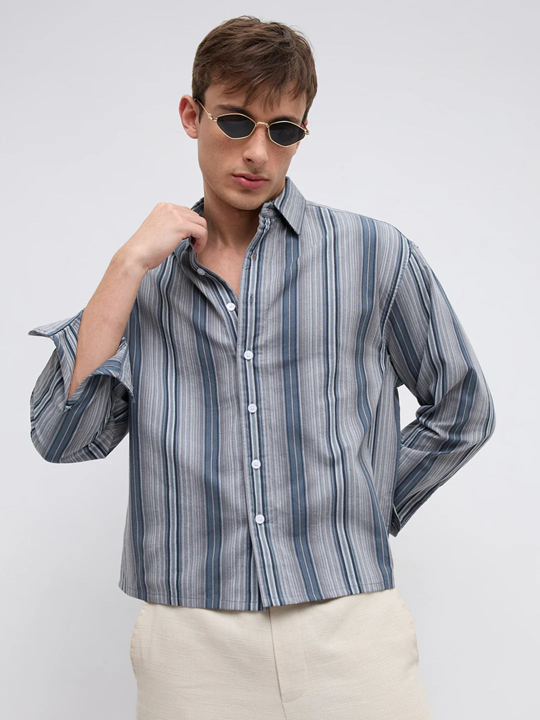 Drezola Best Grey Plaid Check Shirt for Men | Best Casual Shirt for Men