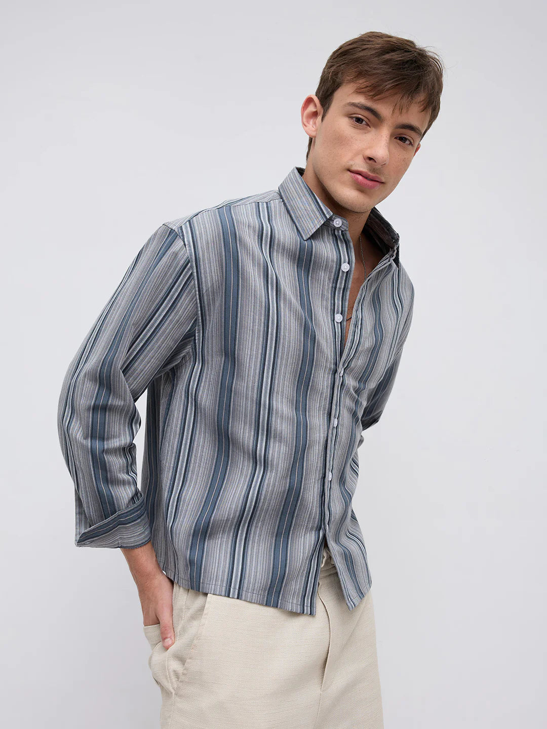 Drezola Best Grey Plaid Check Shirt for Men | Best Casual Shirt for Men