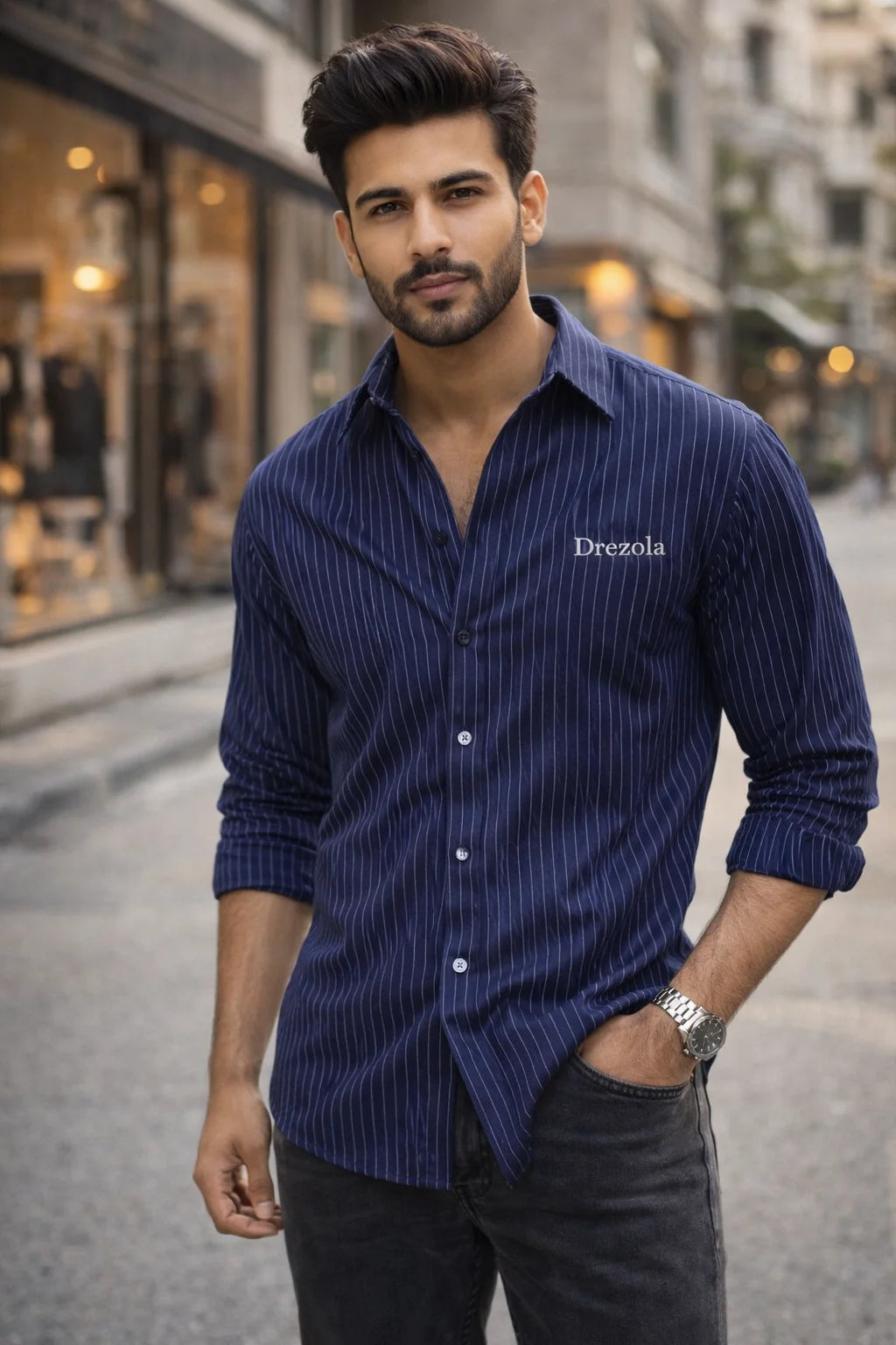 Drezola Best Blue Shirt for Men | Party Wear & Office Wear