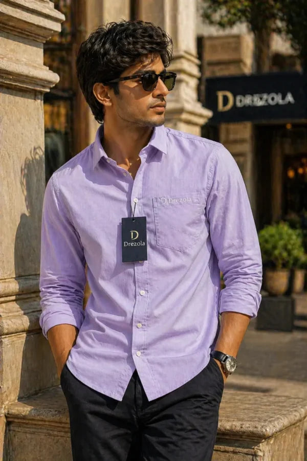 Drezola Best Lavender Shirt for Men | Best casual Shirt for men