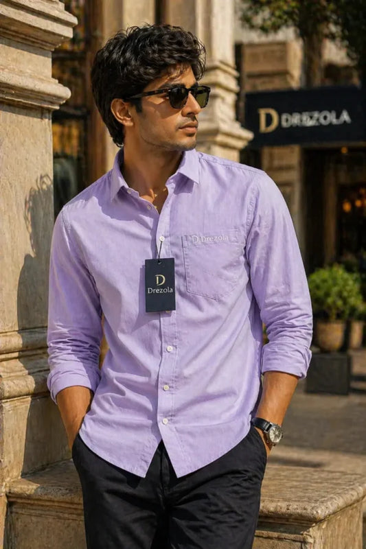 Drezola Best Lavender Shirt for Men | Best casual Shirt for men