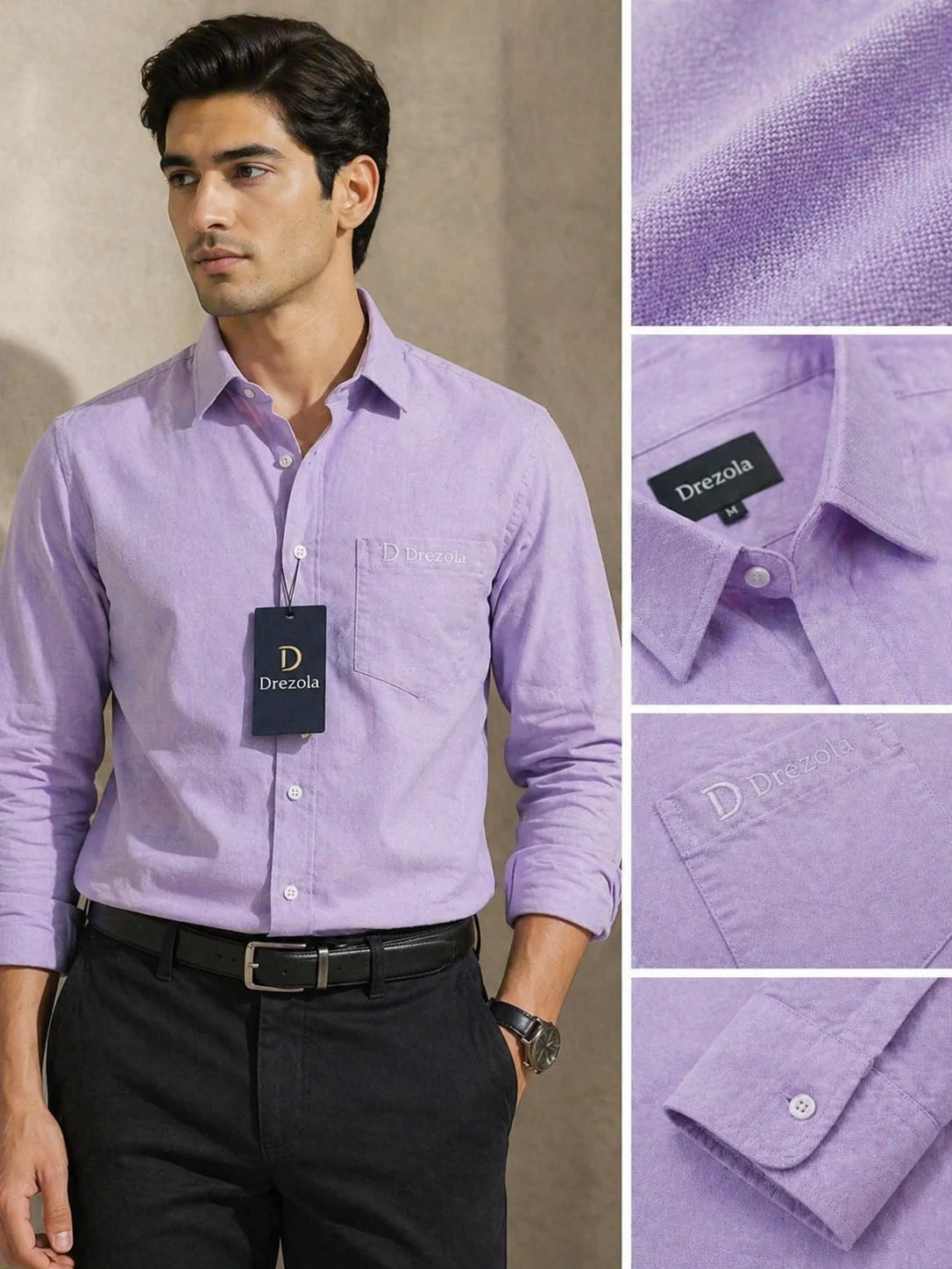 Drezola Best Lavender Shirt for Men | Best casual Shirt for men
