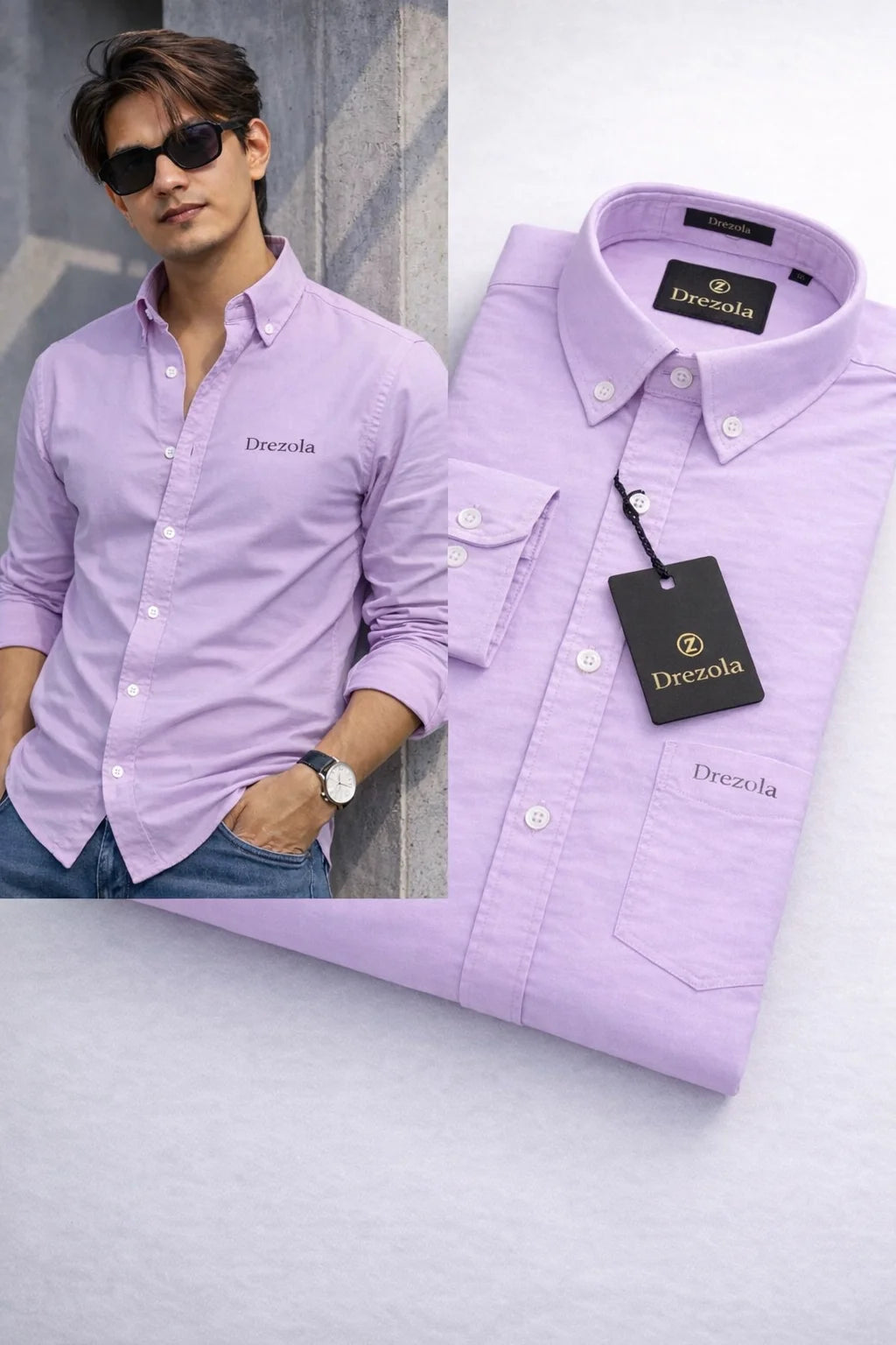 Drezola Best Lavender Shirt for Men | Best casual Shirt for men