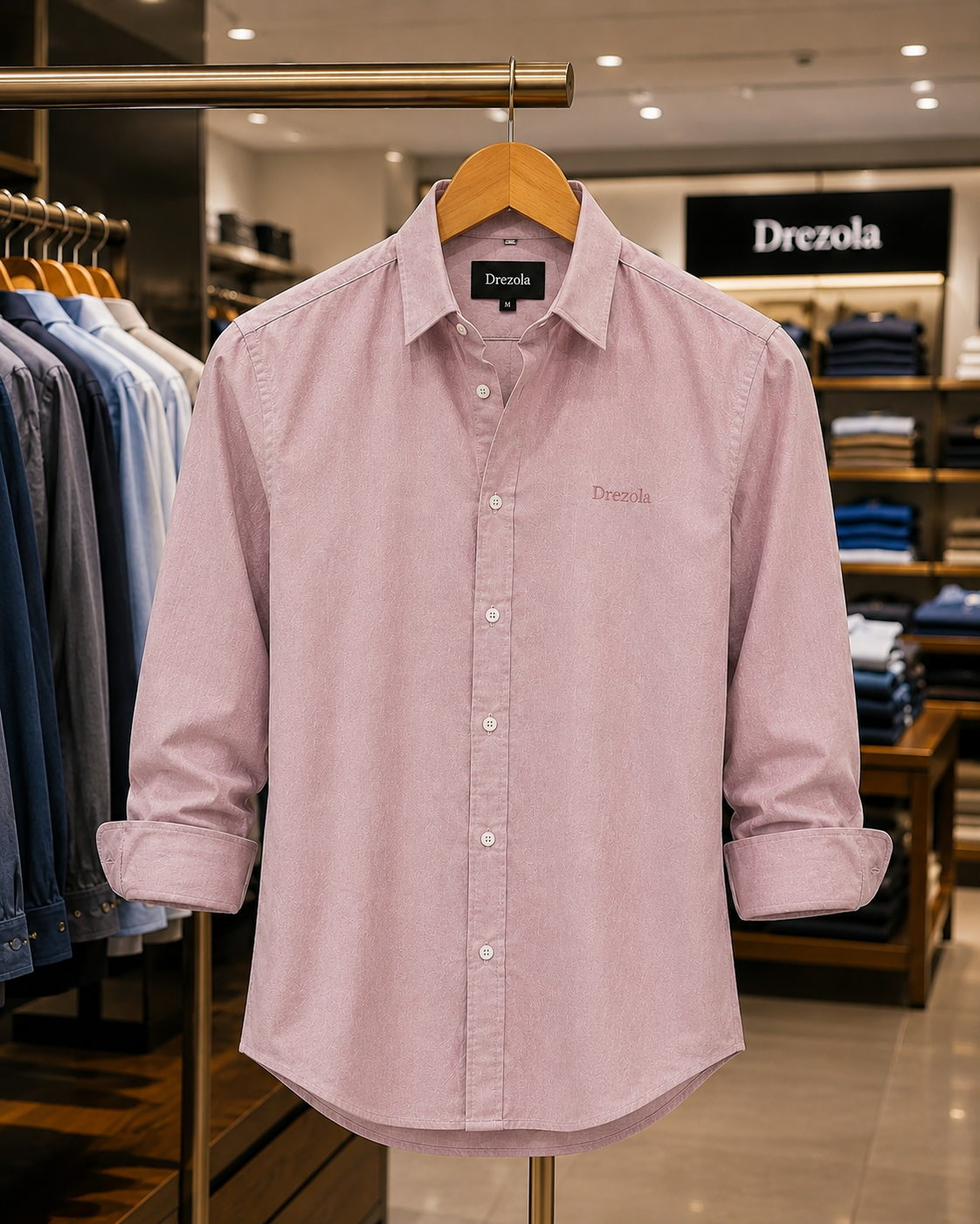 Men Dusty Pink Casual Shirt | Premium Cotton Blend Shirt for Men