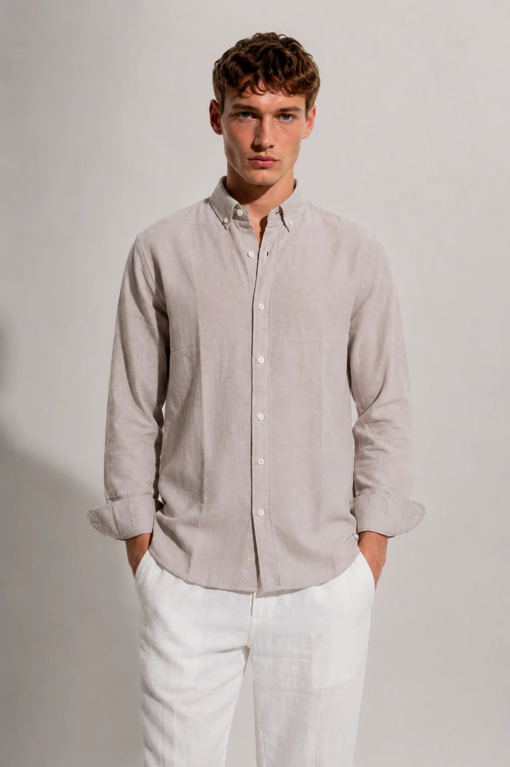 Drezola Stone Sand Linen Shirt for Men | Best Casual Shirt for Men