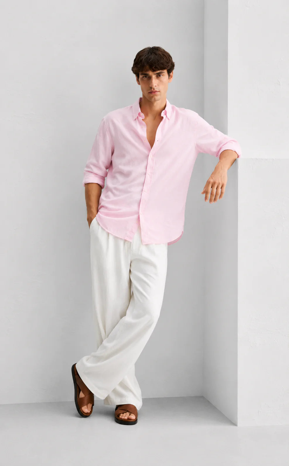 Drezola Pink Linen Shirt for Men | Best Casual Shirt for Men