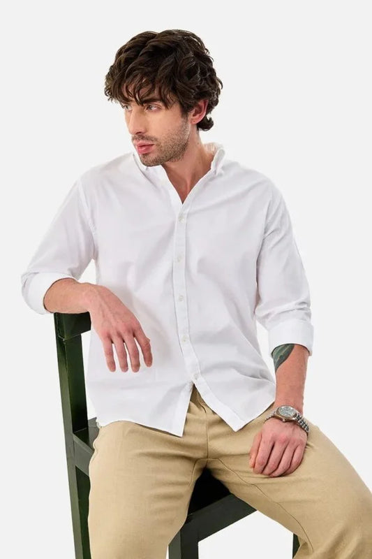 Best Premium Oxford Men’s White Cotton Casual Shirt – Slim Fit