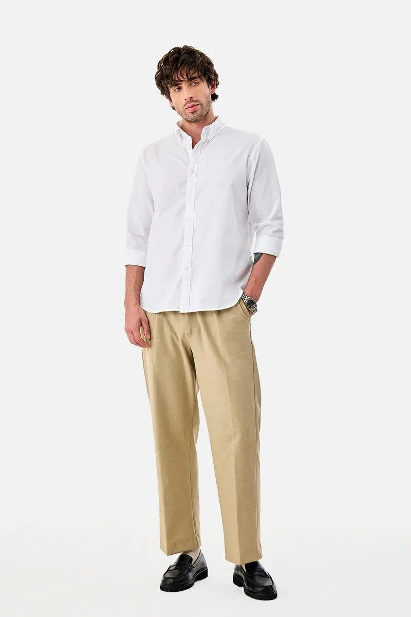 Best Premium Oxford Men’s White Cotton Casual Shirt – Slim Fit